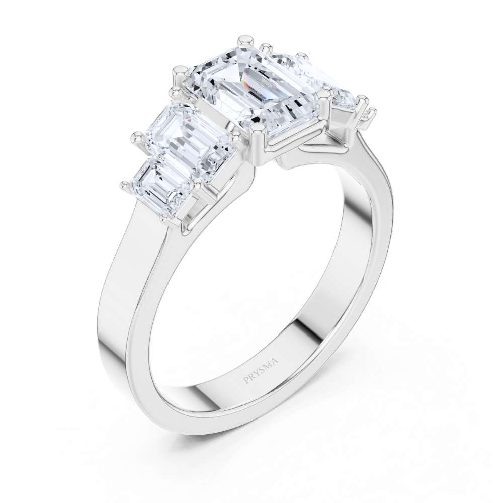 Grand Emerald-Cut Five Stone Ring
