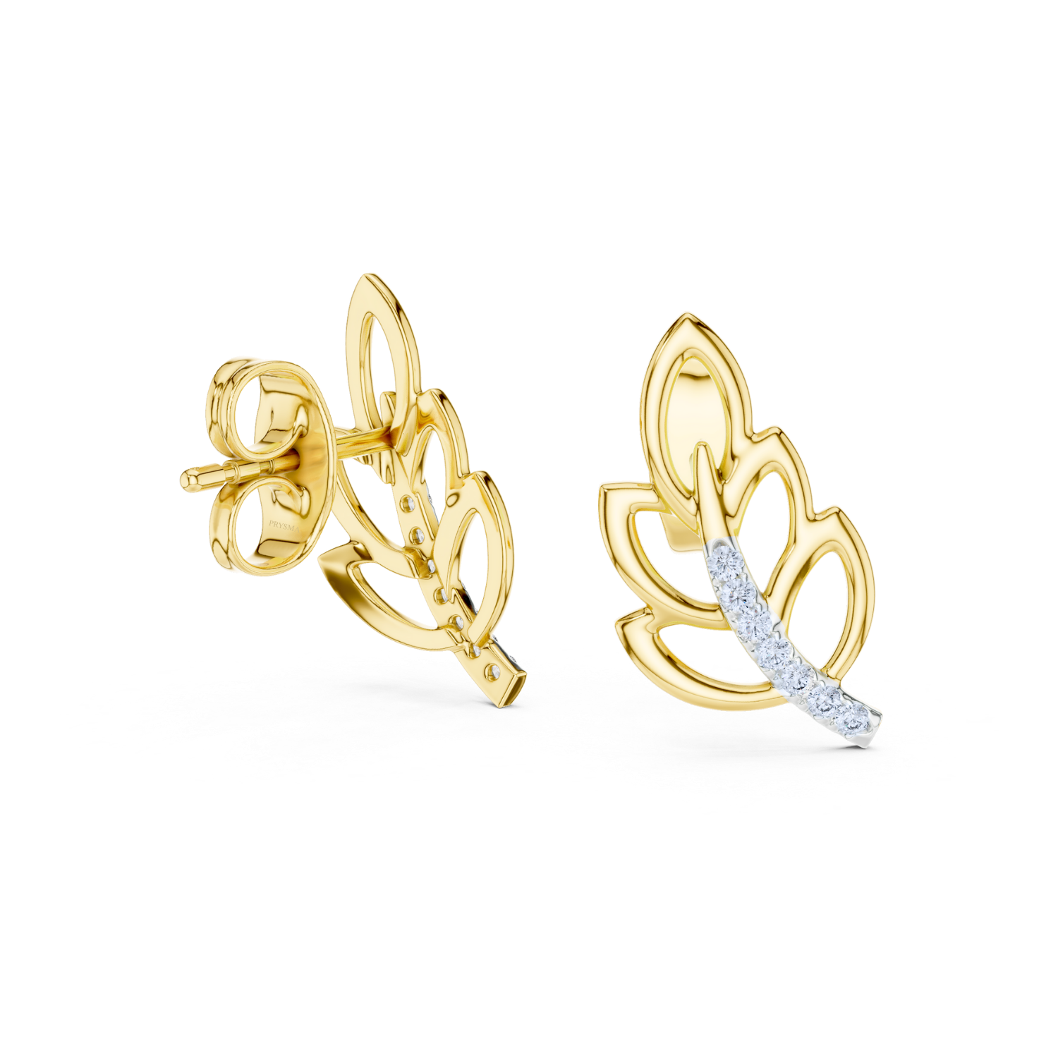 Elegant Leaf Diamond Earrings