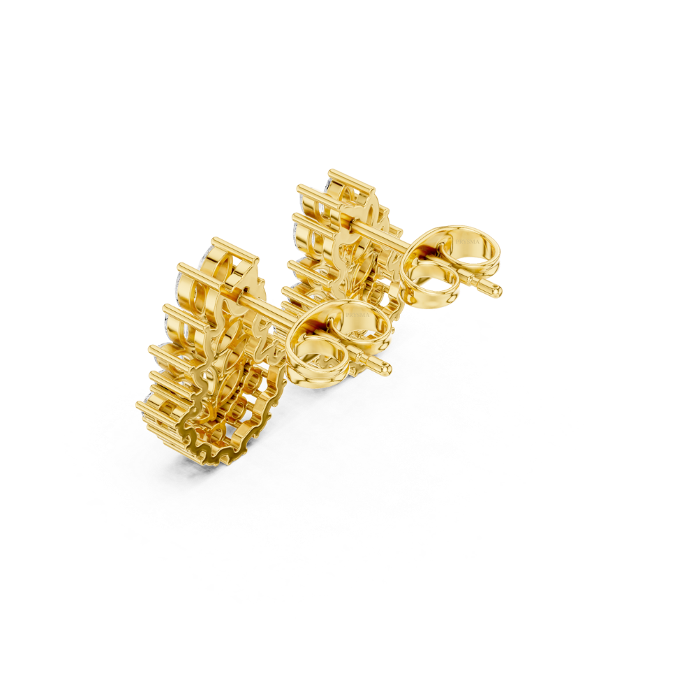 Radiant Vine Diamond Cluster Earrings