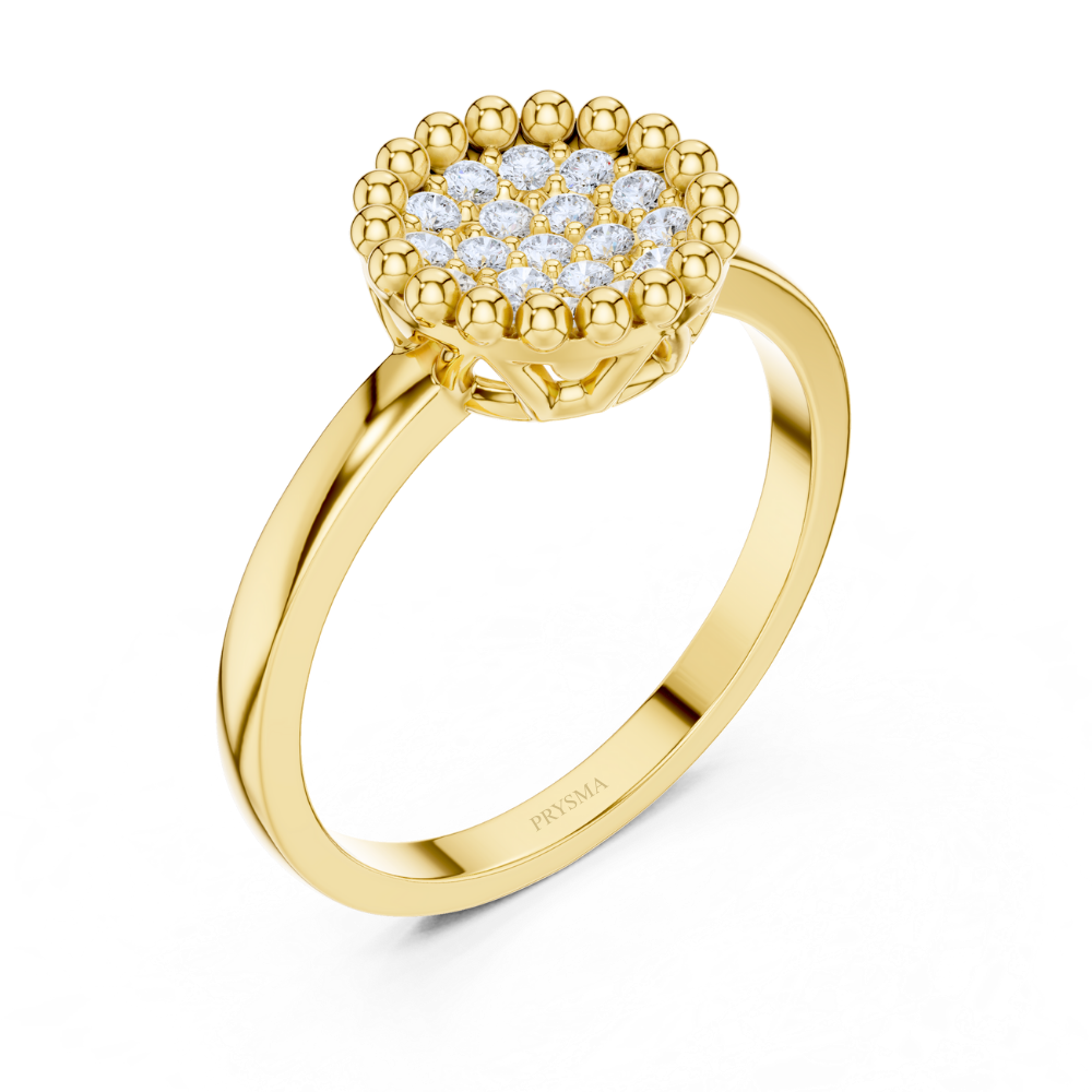 Radiant Bloom Cluster Ring