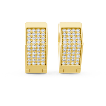 Pave-Set Diamond Huggie Earrings