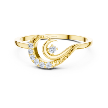 Elegant Twist Solitaire Diamond Ring