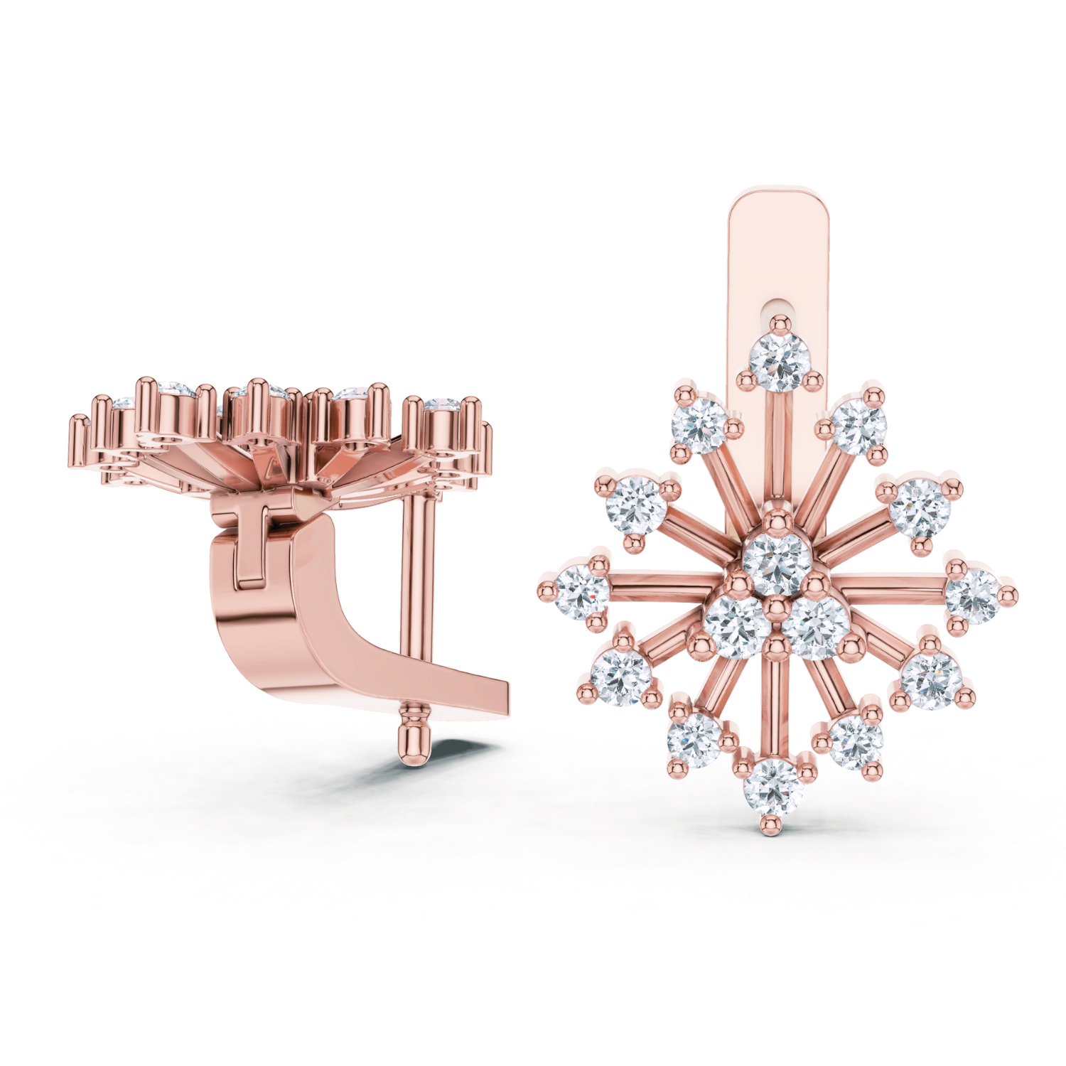 Radiant Starburst Diamond Earrings
