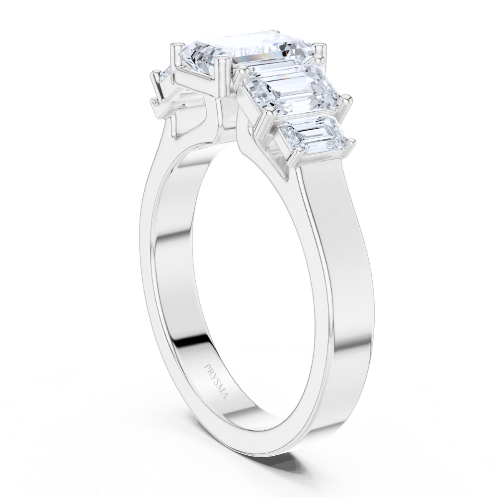 Grand Emerald-Cut Five Stone Ring