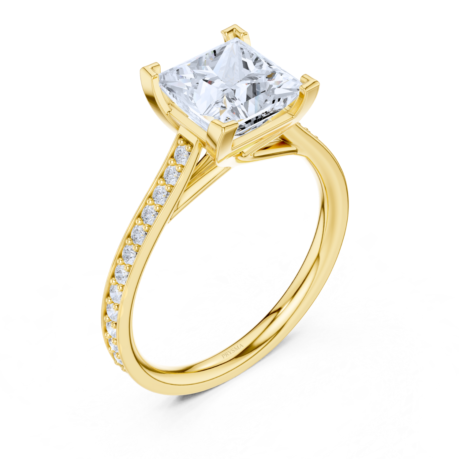 Elegant Princess Cut Diamond Ring