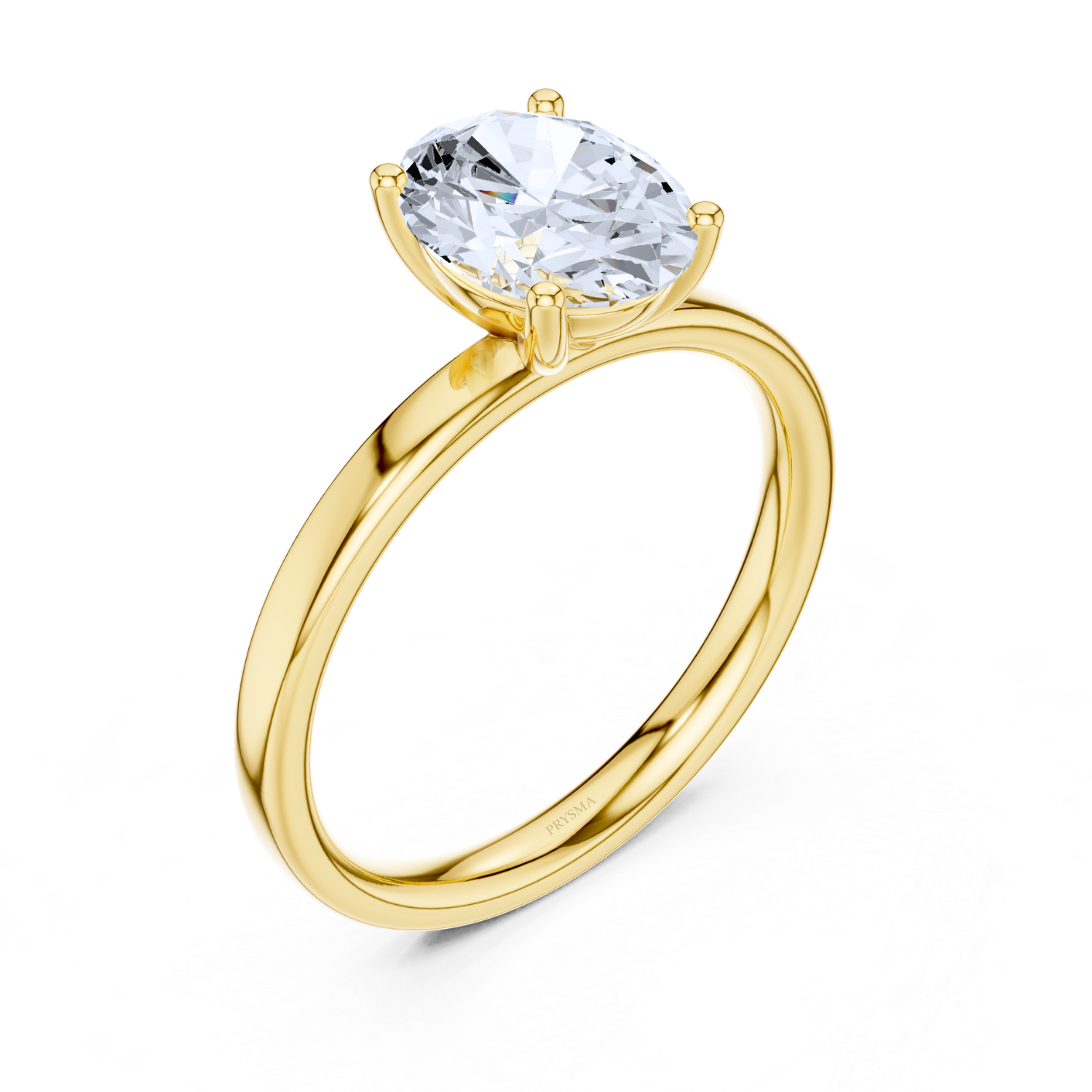 Oval Cut Solitaire Diamond Classic Four-Prong Setting
