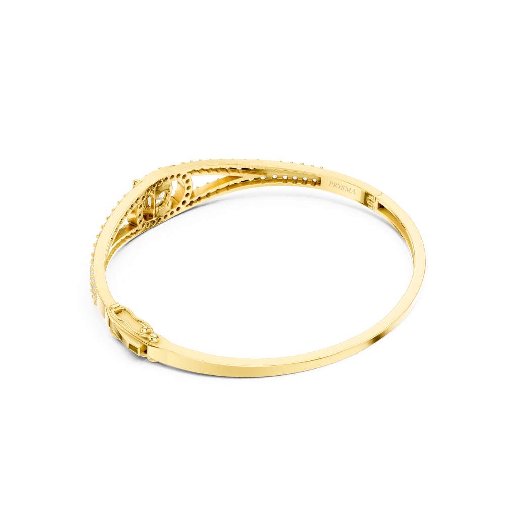 Aurielle Split-Shank Round Diamond Bracelet