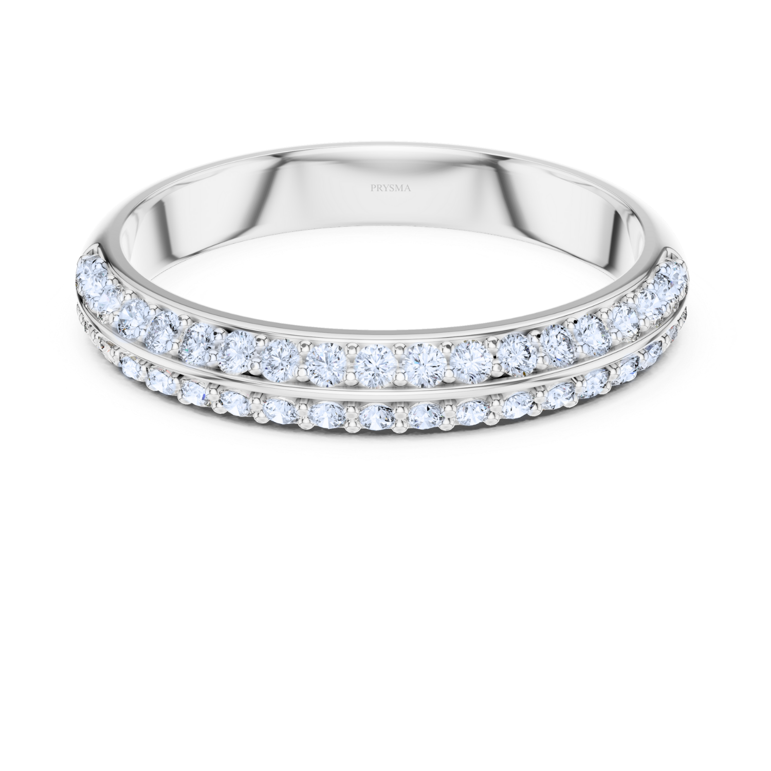 Double Row Diamond Pave Band