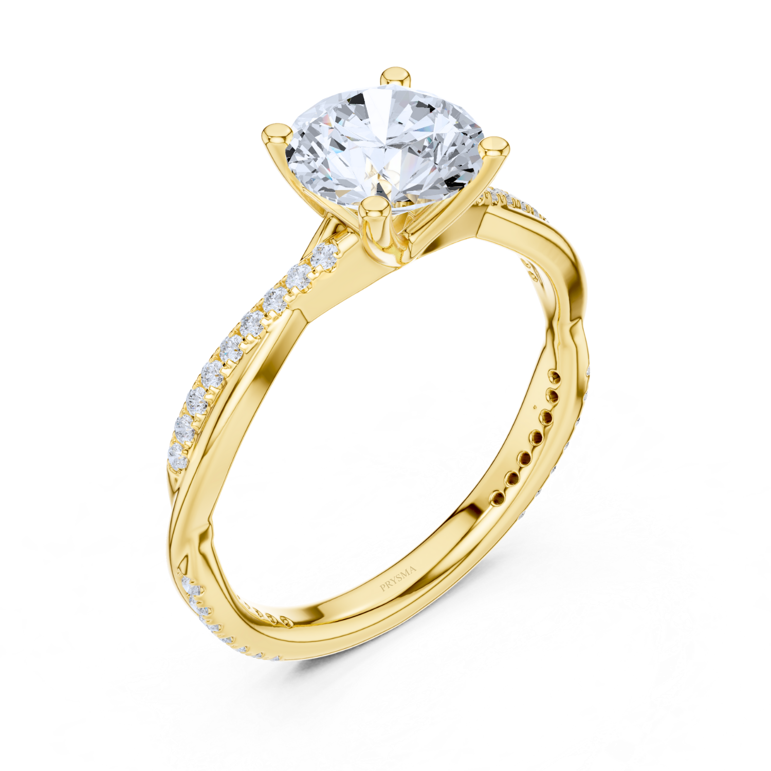 Pave Diamond Twist Ring
