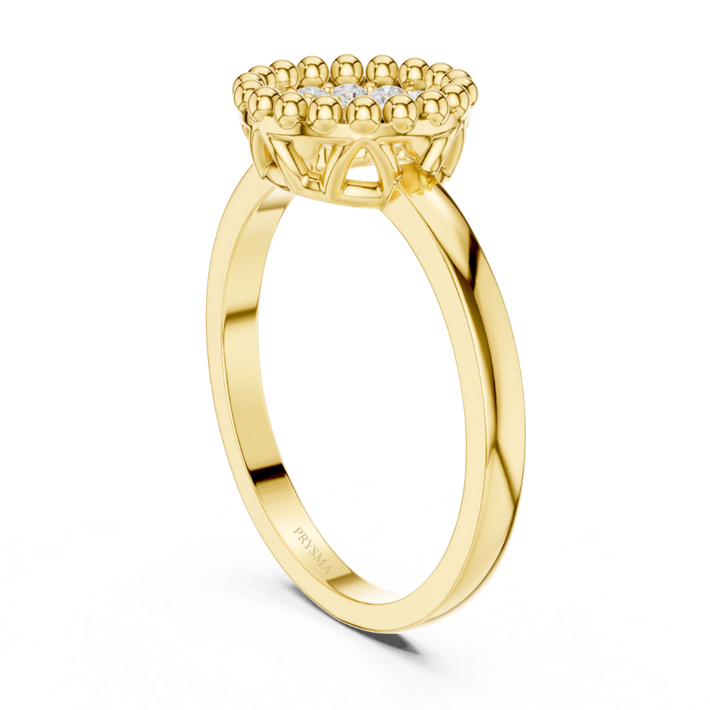 Radiant Bloom Cluster Ring