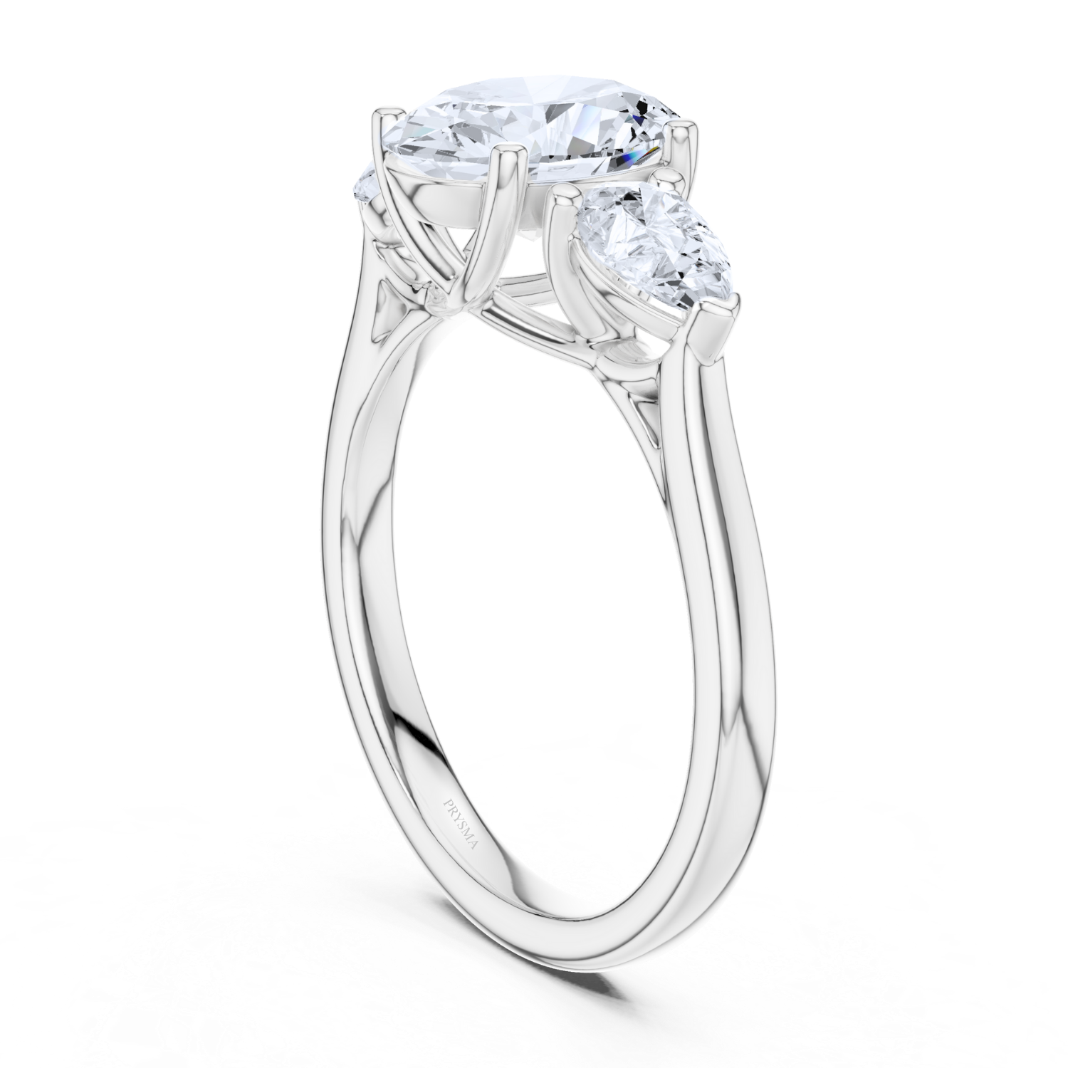 Three-Stone Oval Diamond Ring