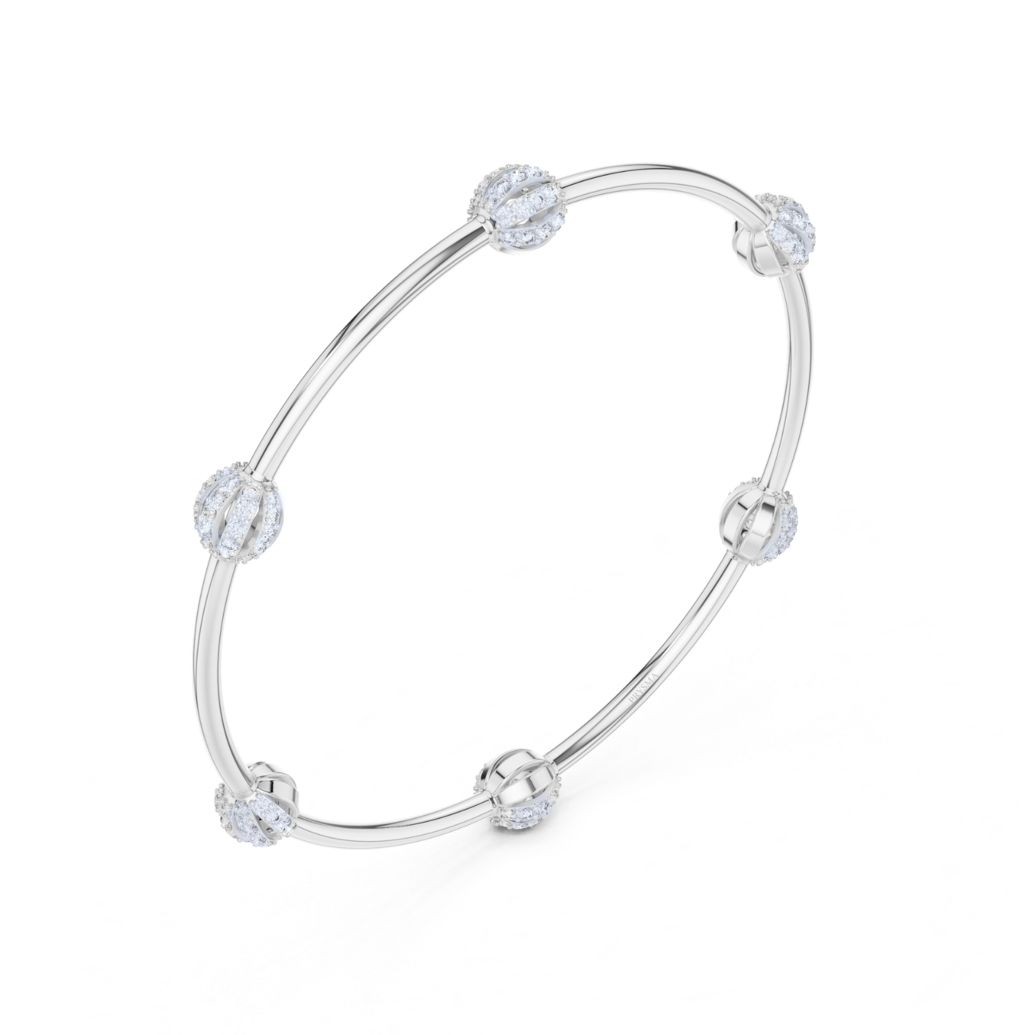 Radiant Bloom Orb Diamond Bangle
