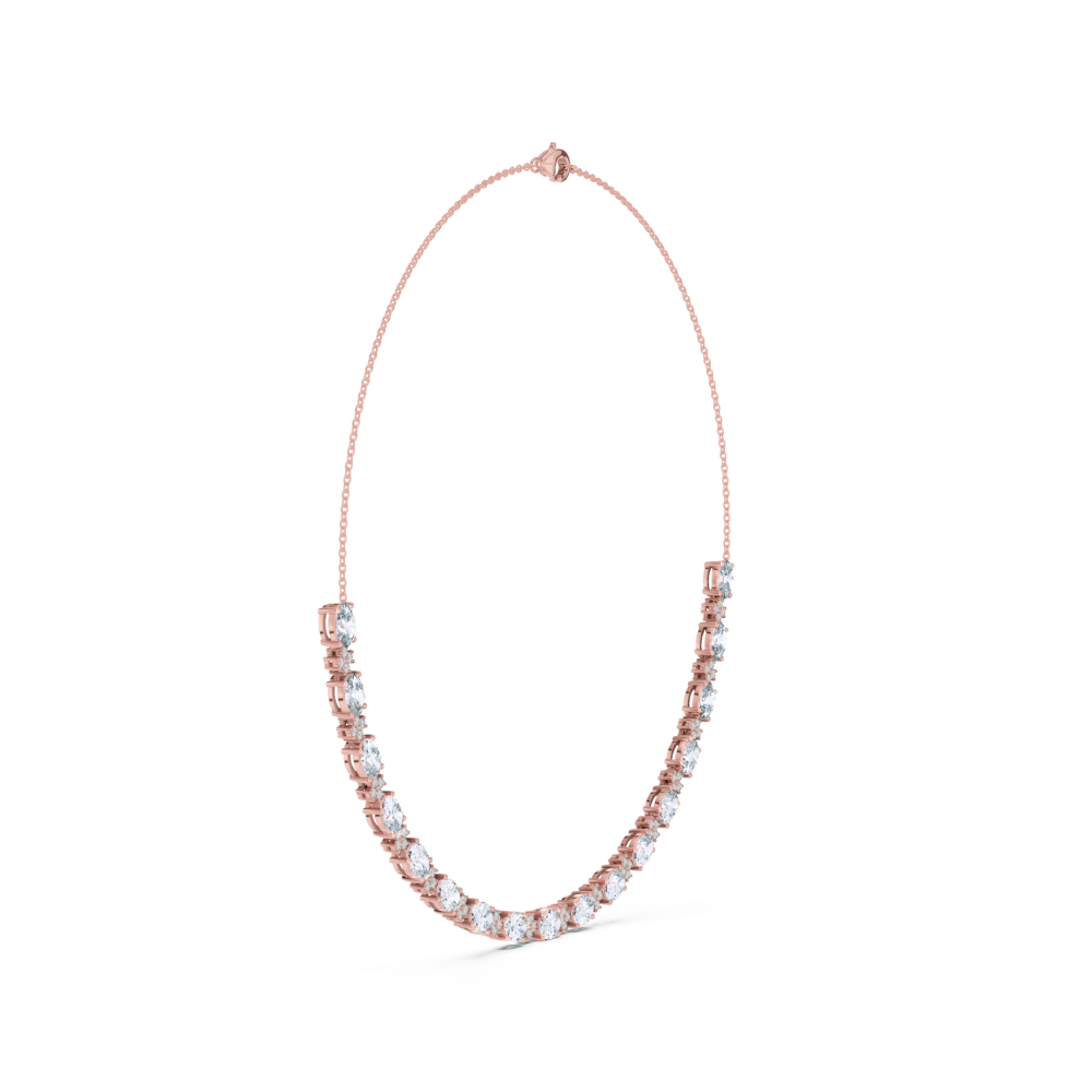 Celestia Oval Diamond Necklace