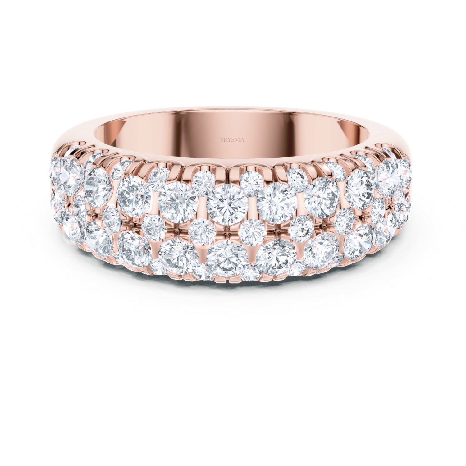 Triple Row Diamond Eternity Band