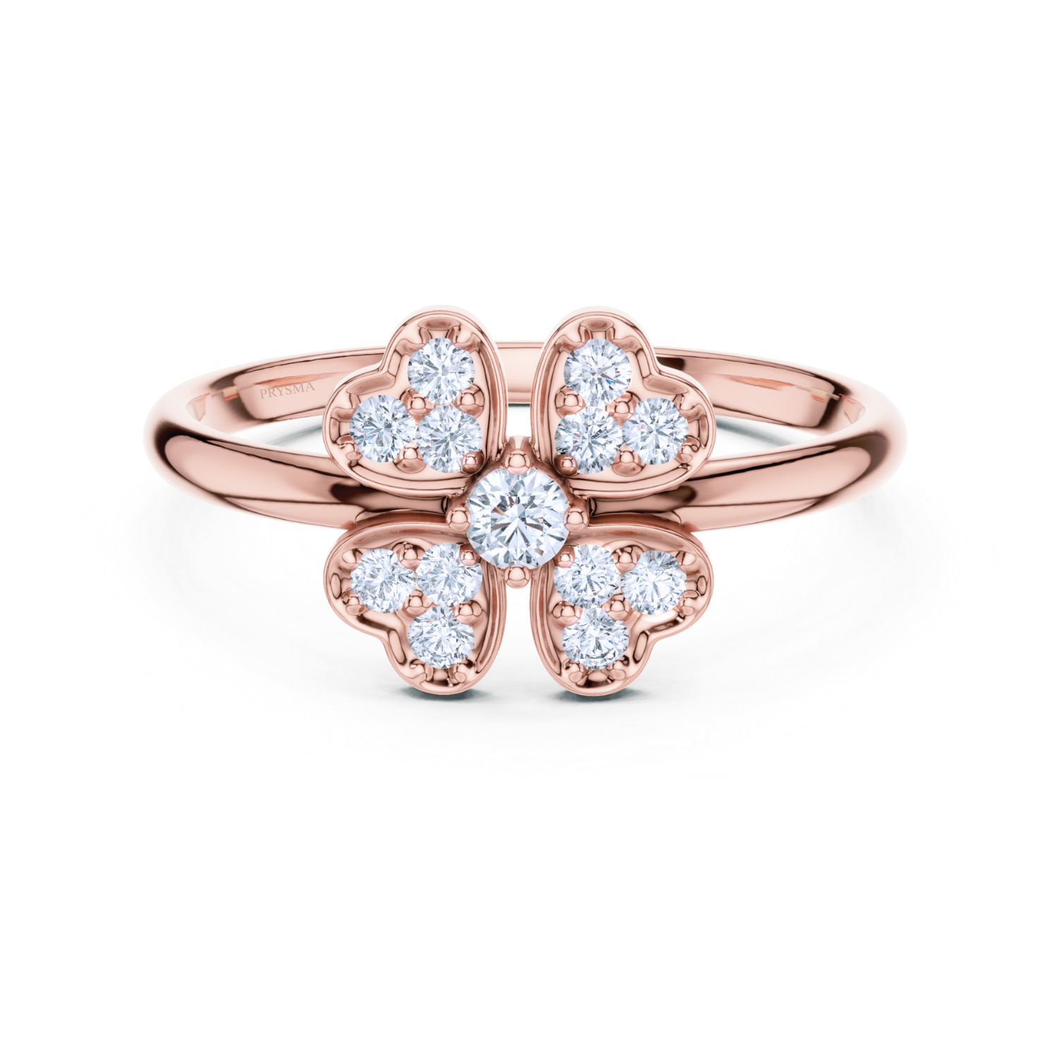 Blooming Diamond Clover Ring