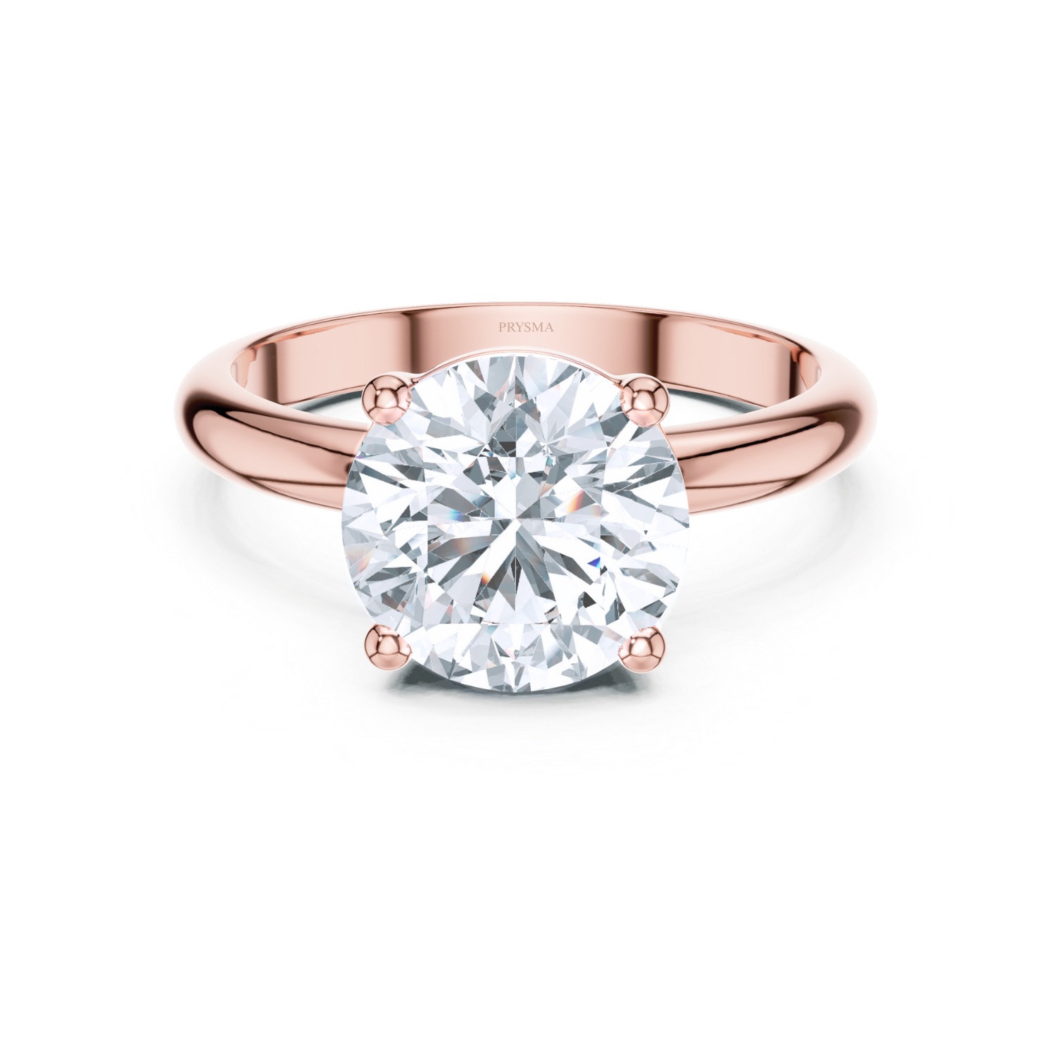 Regal Embrace Round Solitaire Ring
