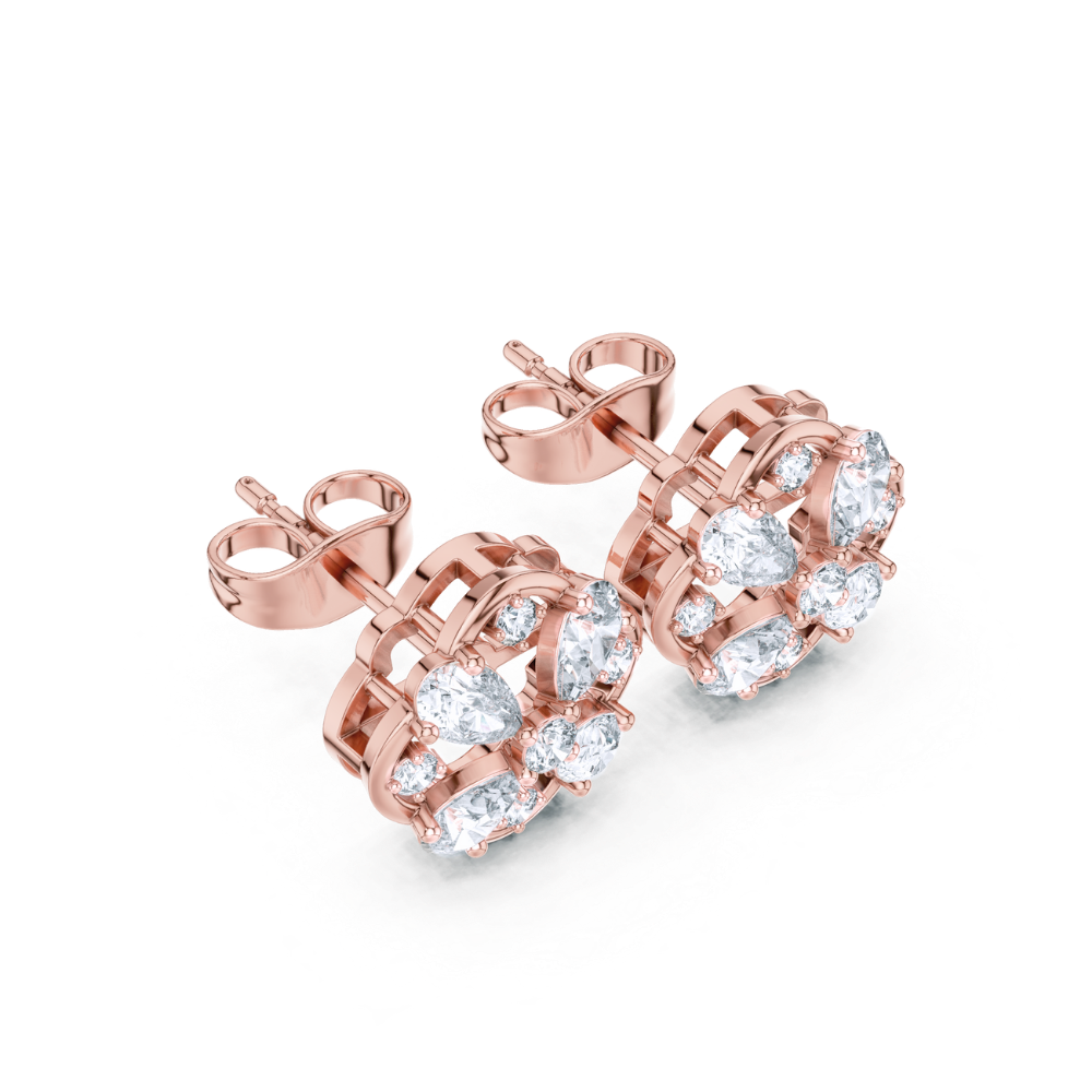 Teardrop Harmony Diamond Studs