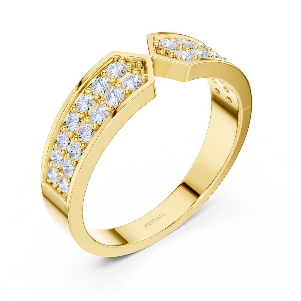 Radiance V-Curve Diamond Ring