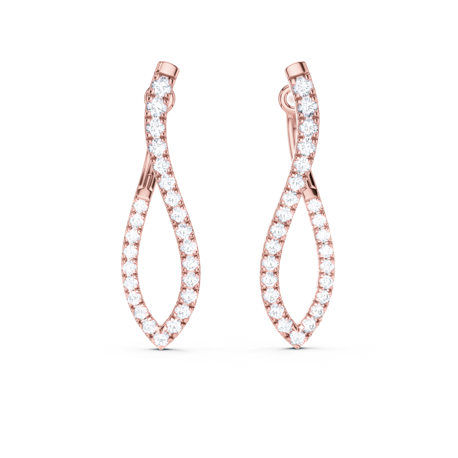 Twisted Elegance Diamond Earrings