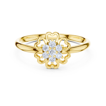 Petal Embrace Diamond Ring