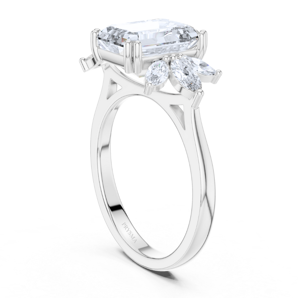 Diamond Blossom Crown Ring