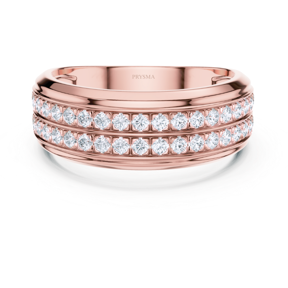Eminence Triple Row Diamond Ring