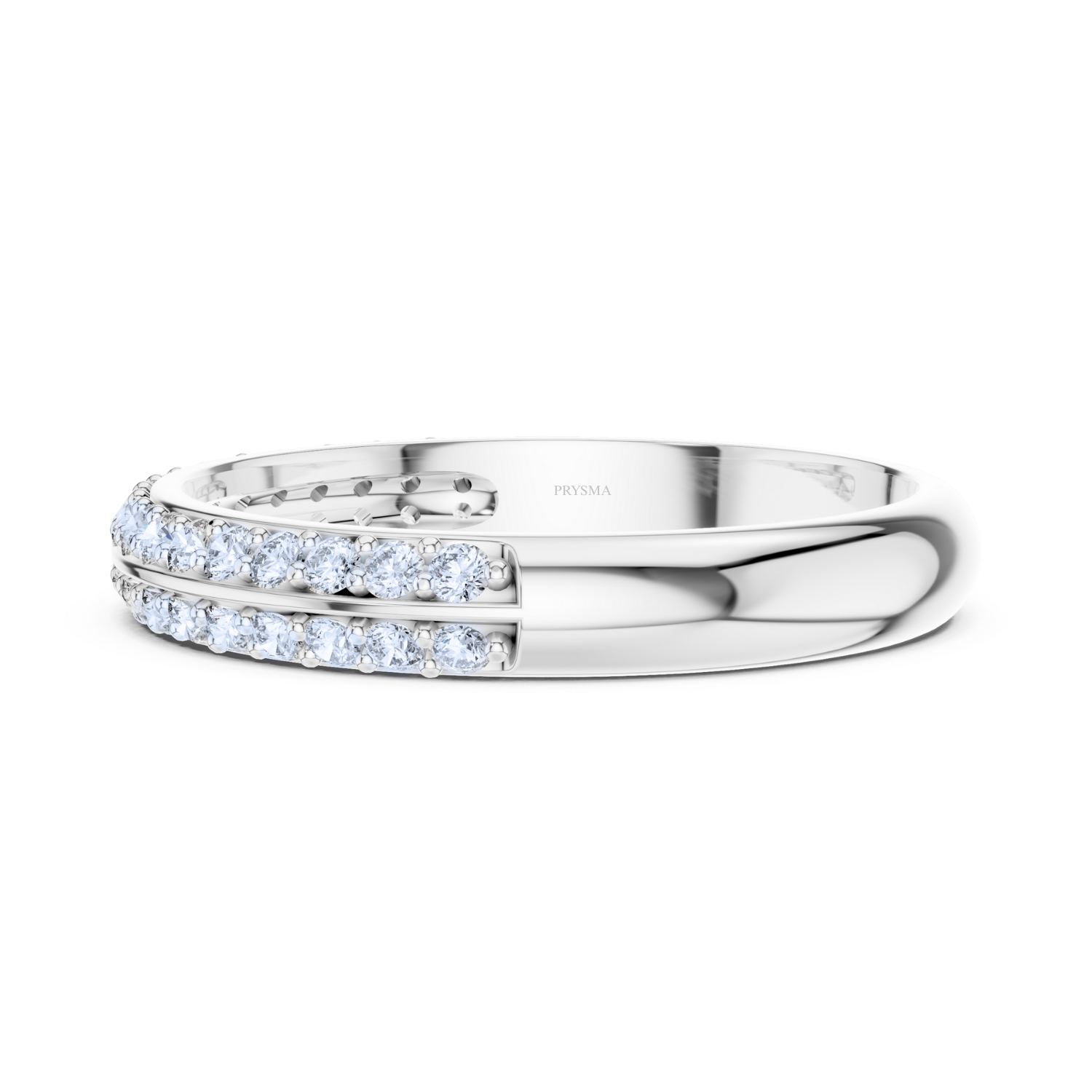 Double Row Diamond Pave Band