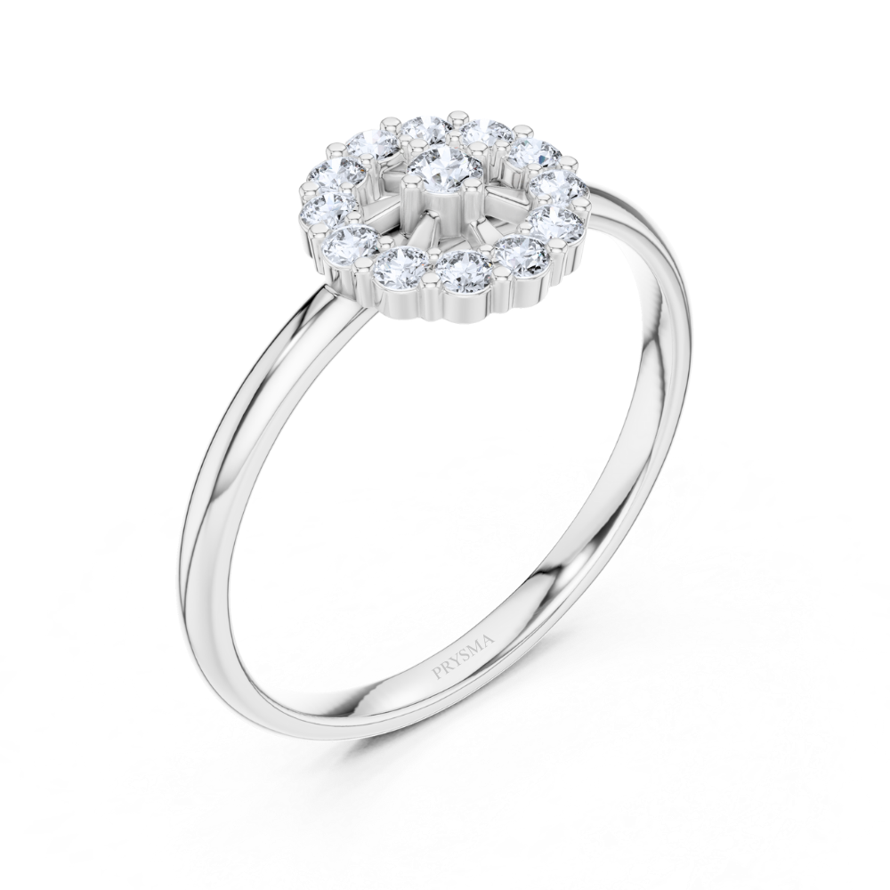 Elysian Halo Diamond Ring