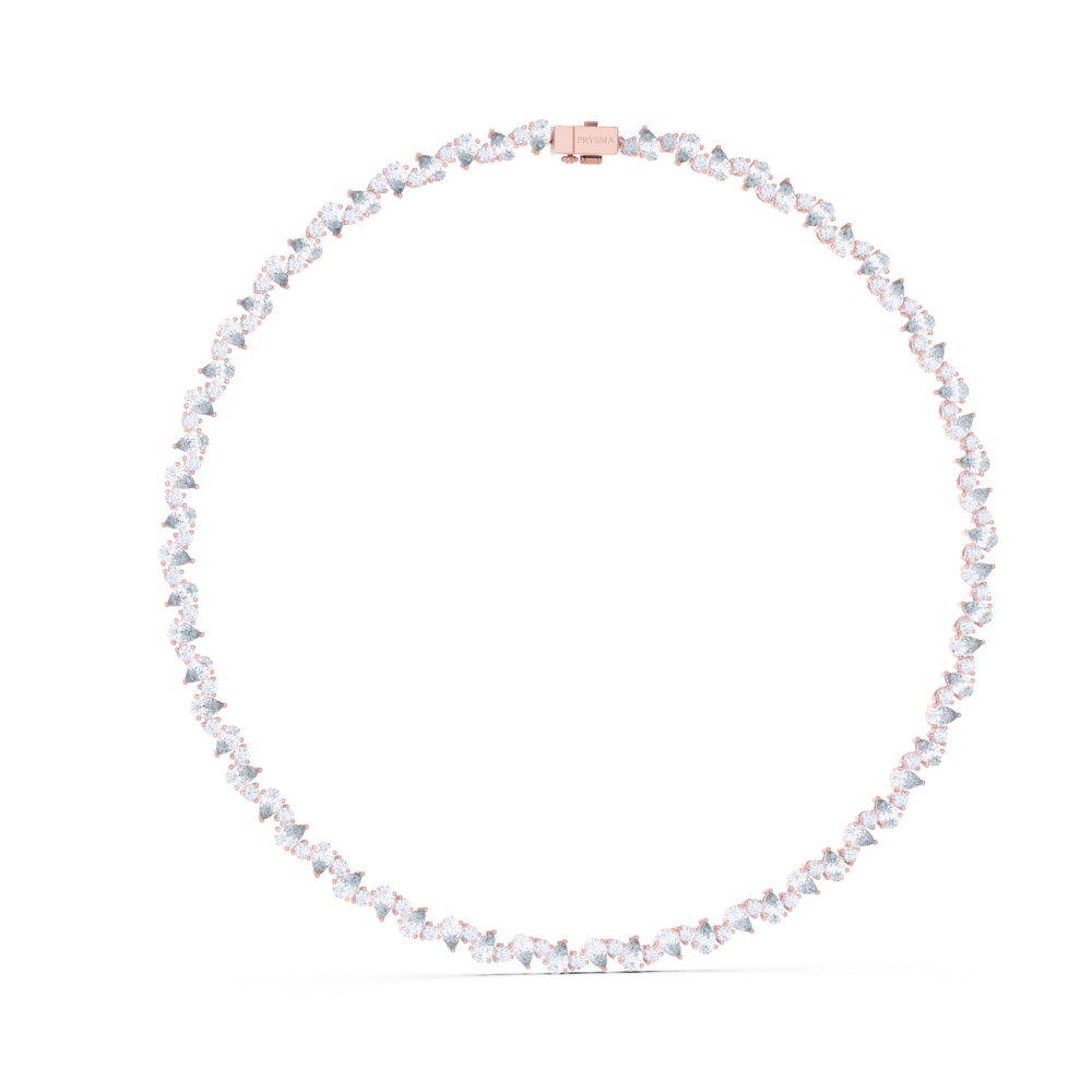 Eternal Pear Diamond Tennis Necklace