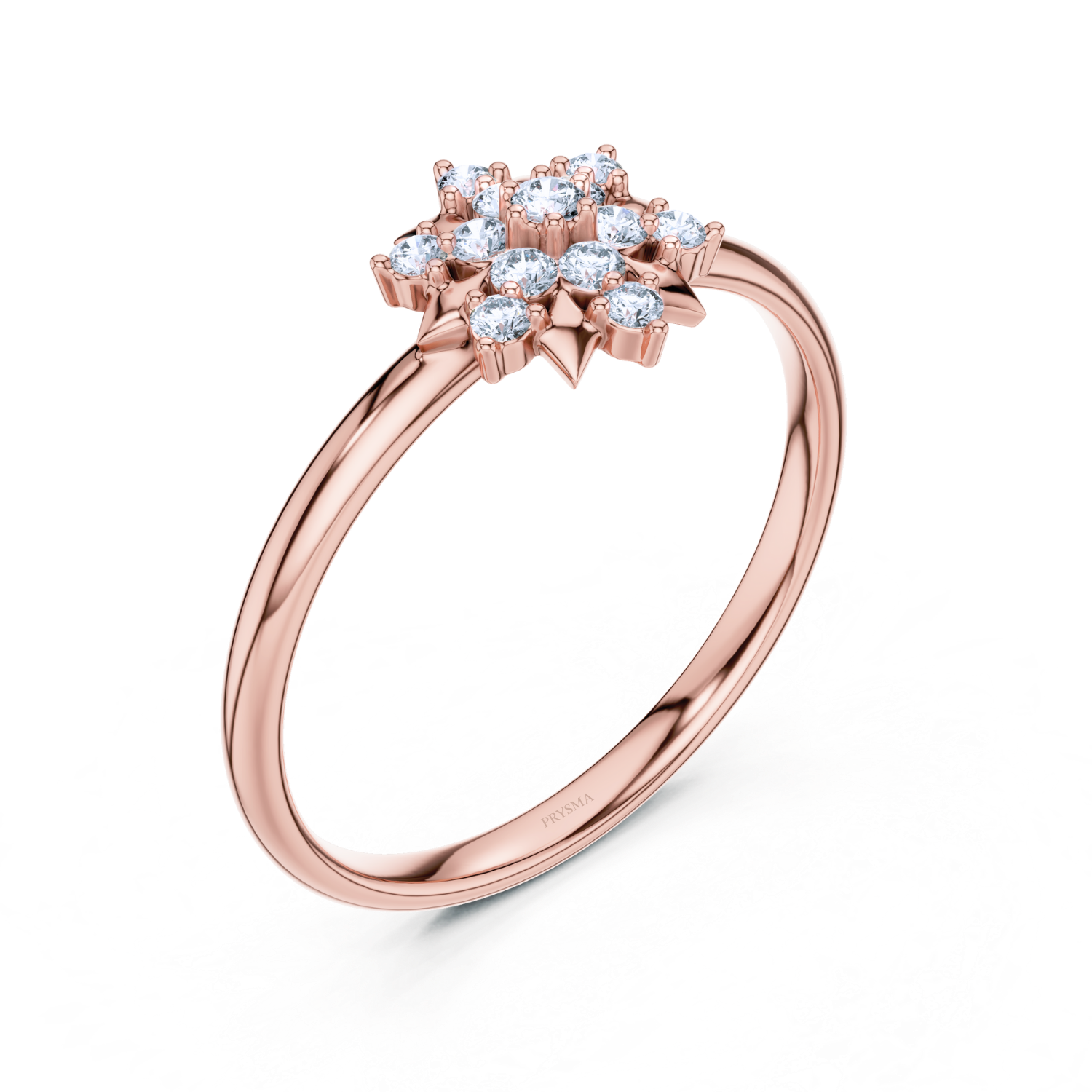Starlit Blossom Diamond Ring