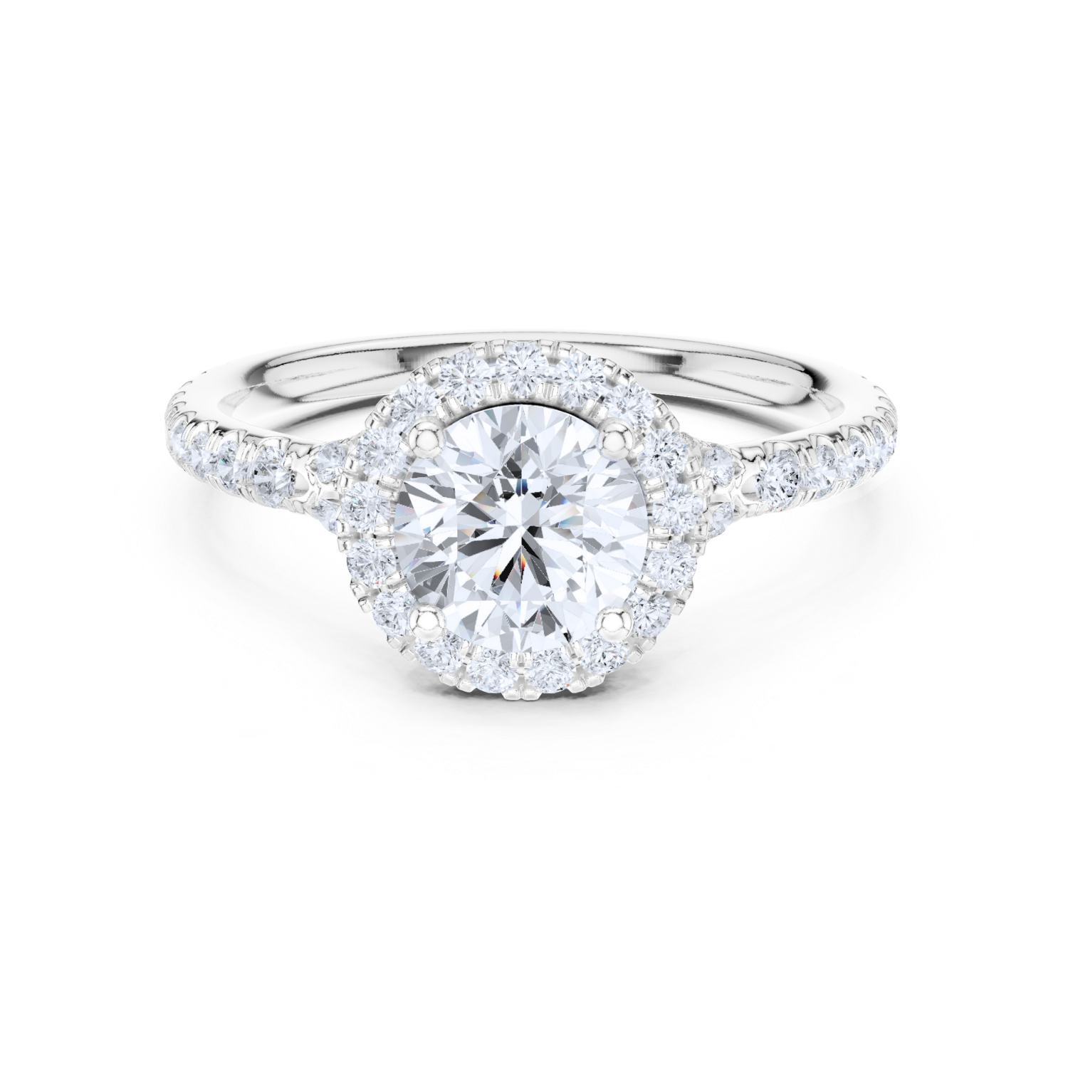 Cathedral Pave Diamond Ring