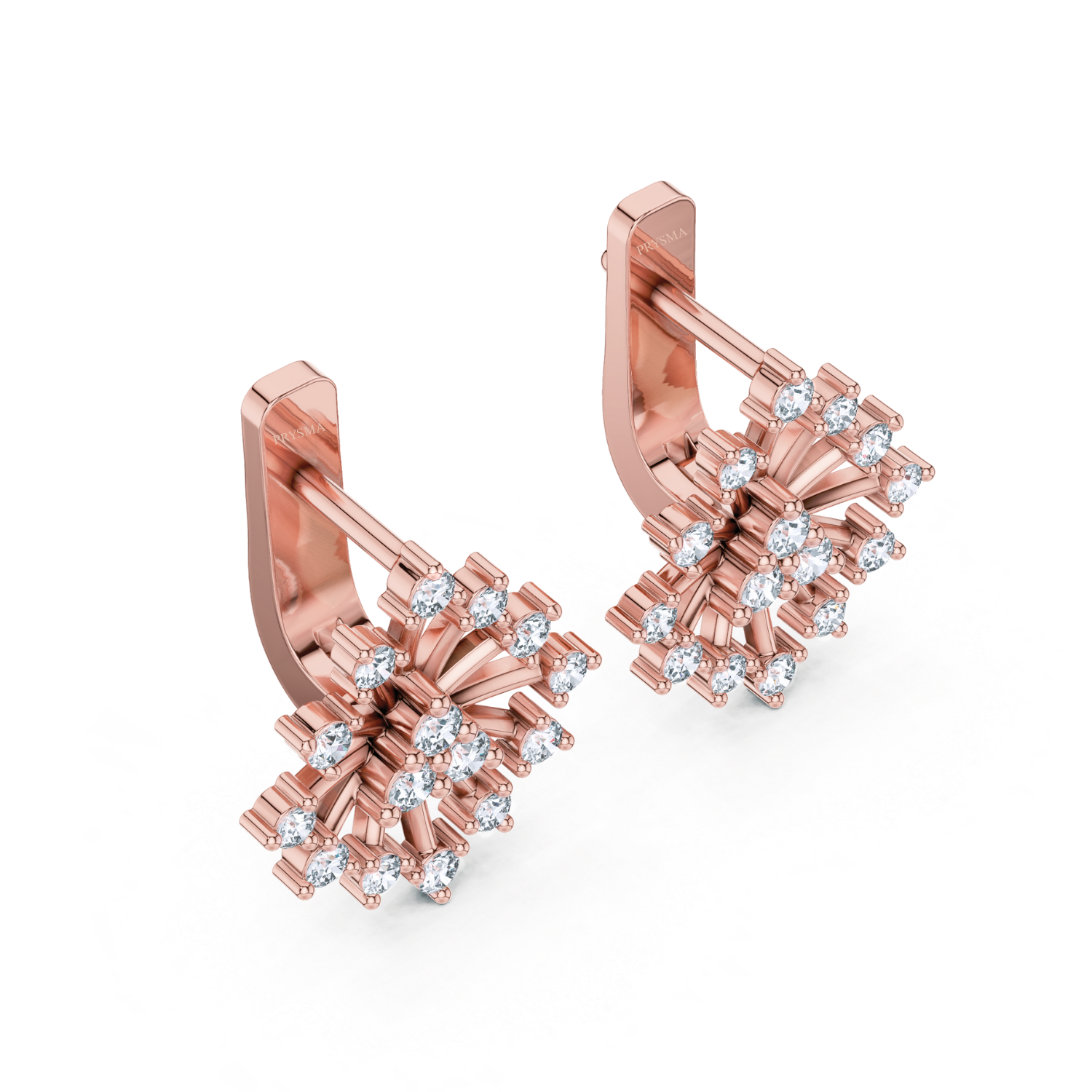 Radiant Starburst Diamond Earrings