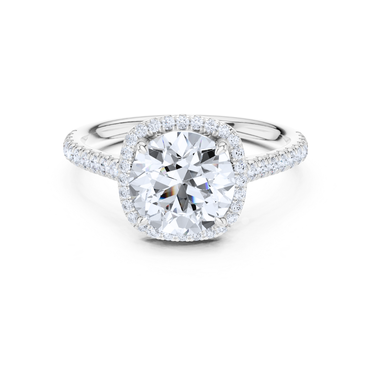 Halo Pave Diamond Ring