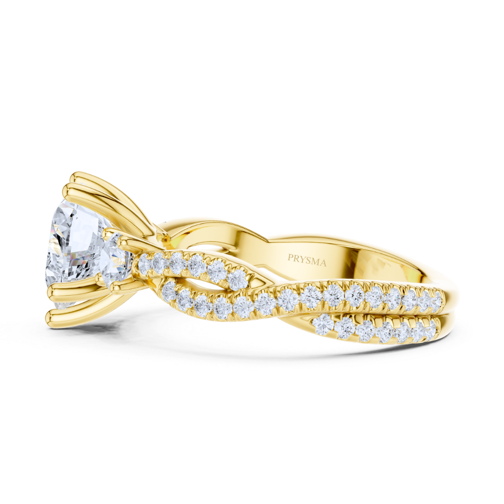 Radiant Heart Trilogy Pavé Ring