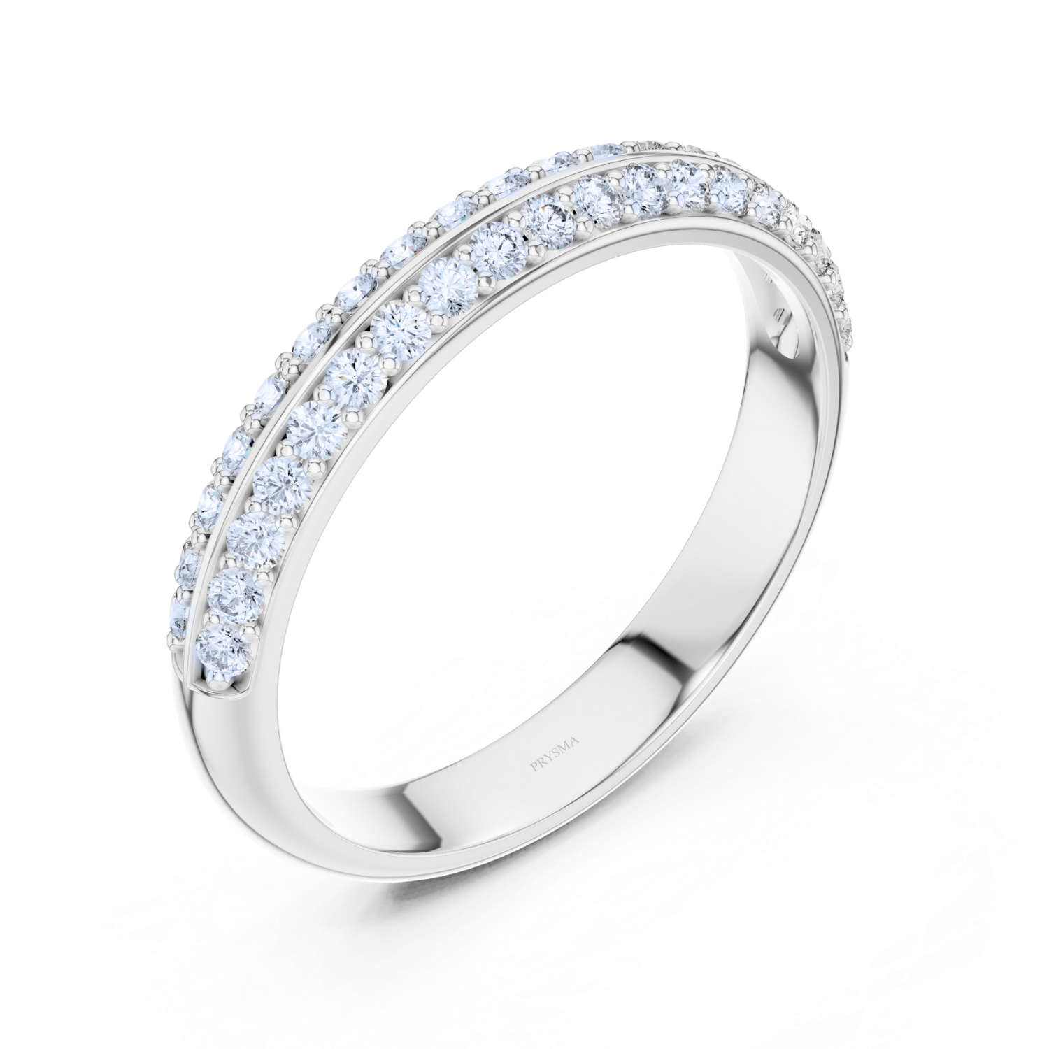 Double Row Diamond Pave Band