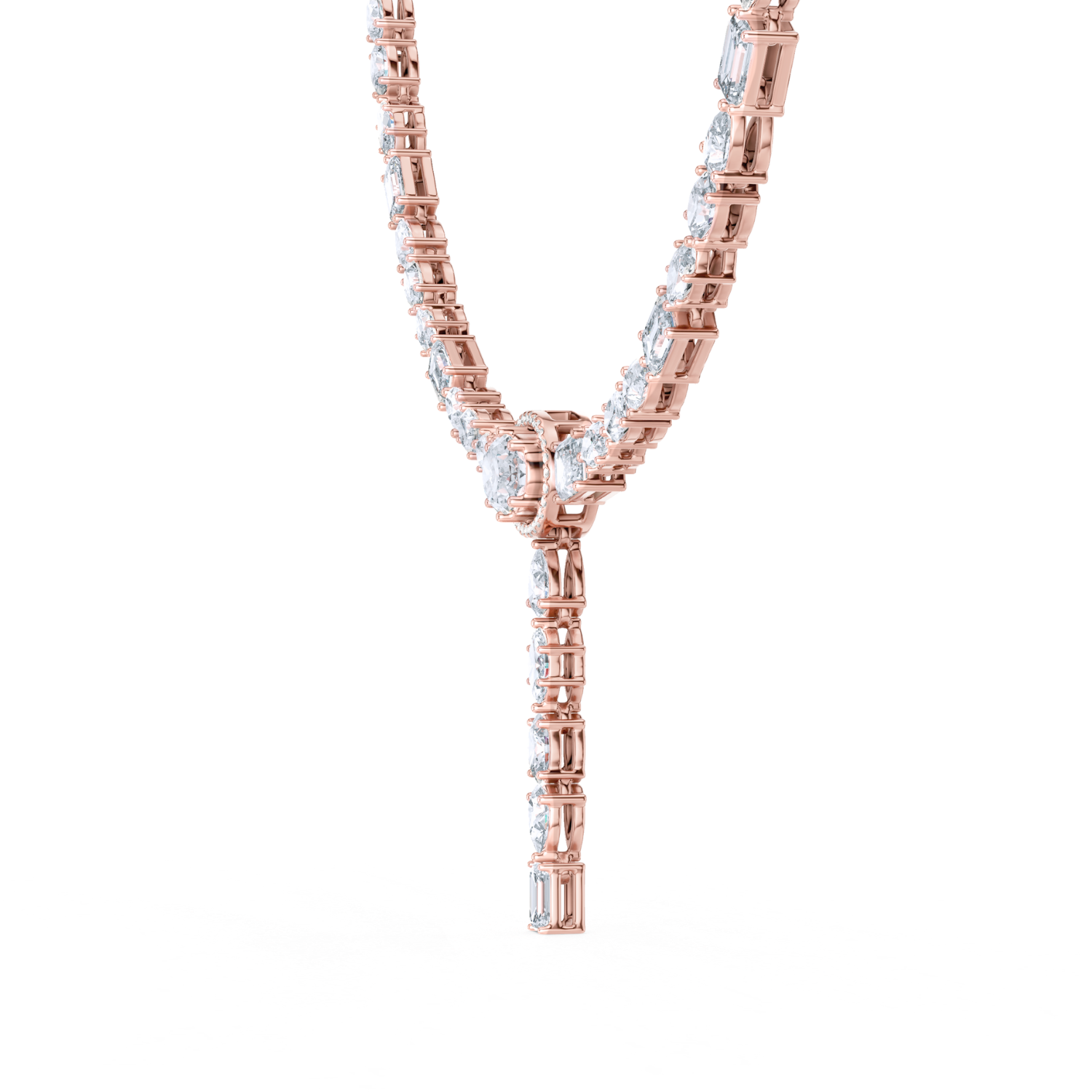 Diamond Drop Tennis Necklace