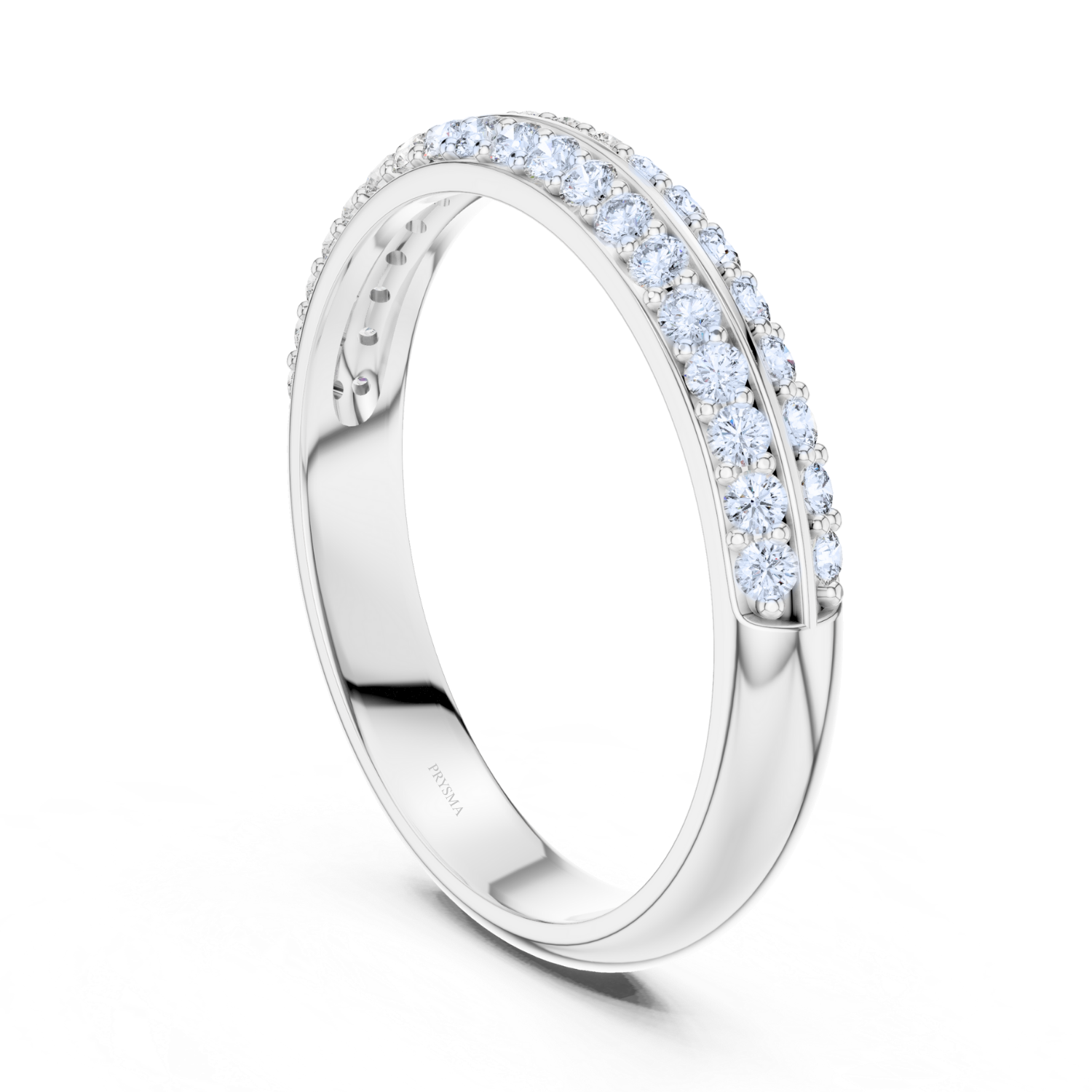 Double Row Diamond Pave Band