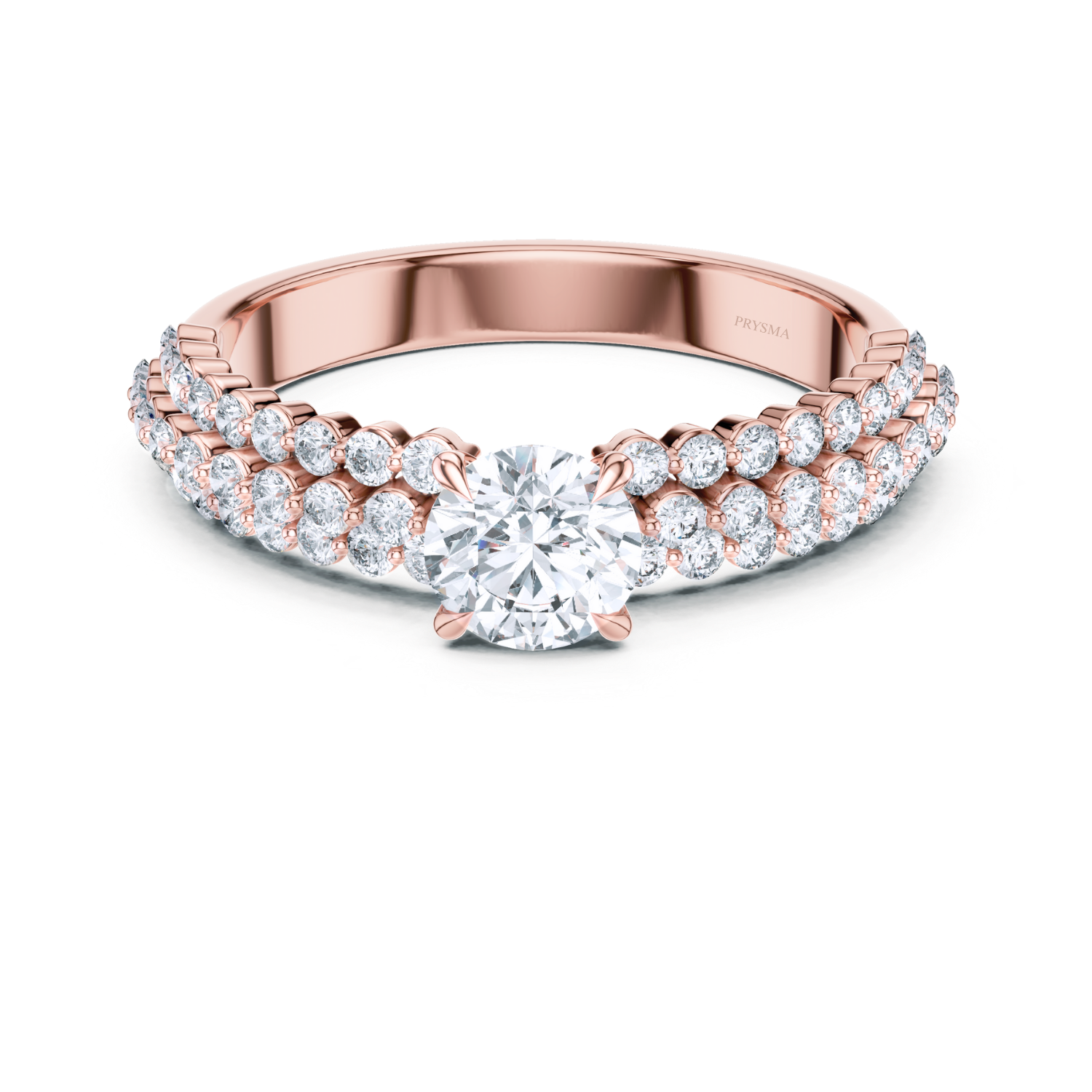 Aurelia Double Row Lab Diamond Solitaire Ring