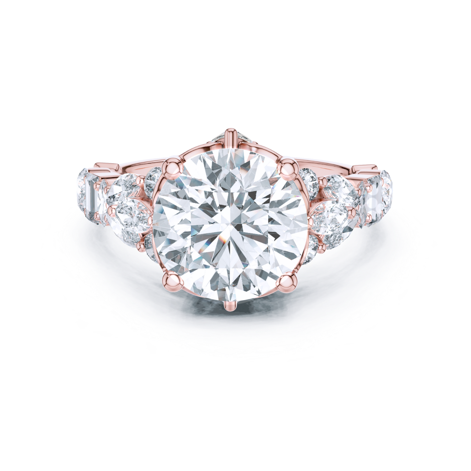 Grandeur Oval-Cut Multi-Stone Diamond Ring