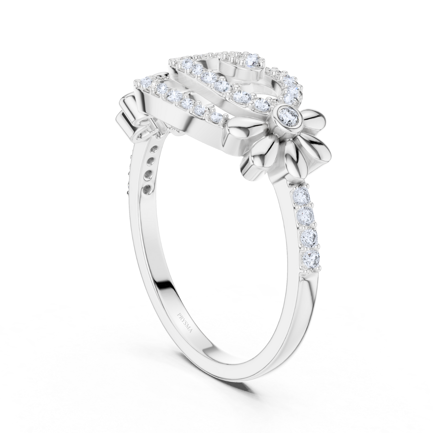 Floral Elegance Diamond Ring