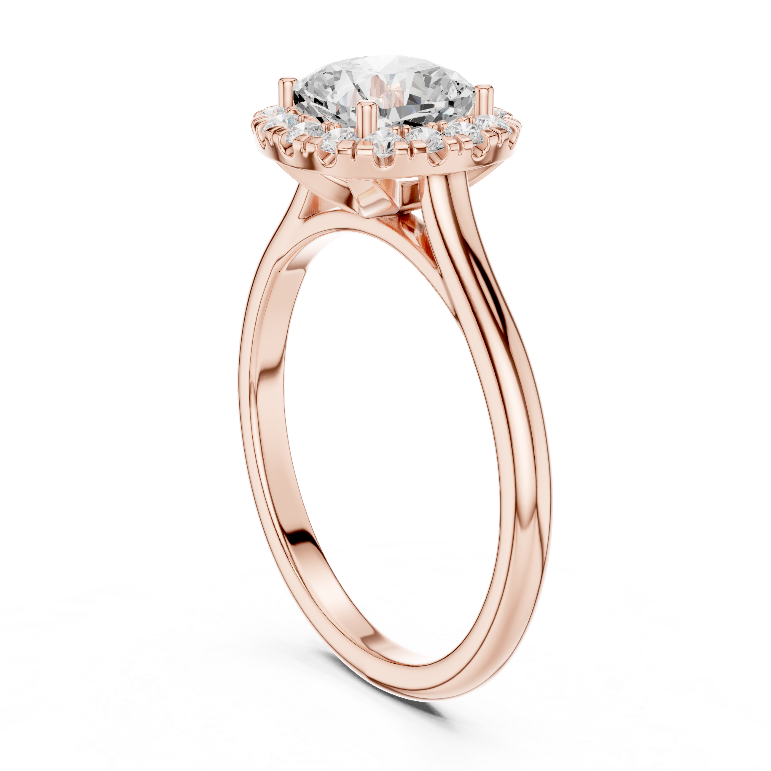 Classic Round Halo Diamond Ring