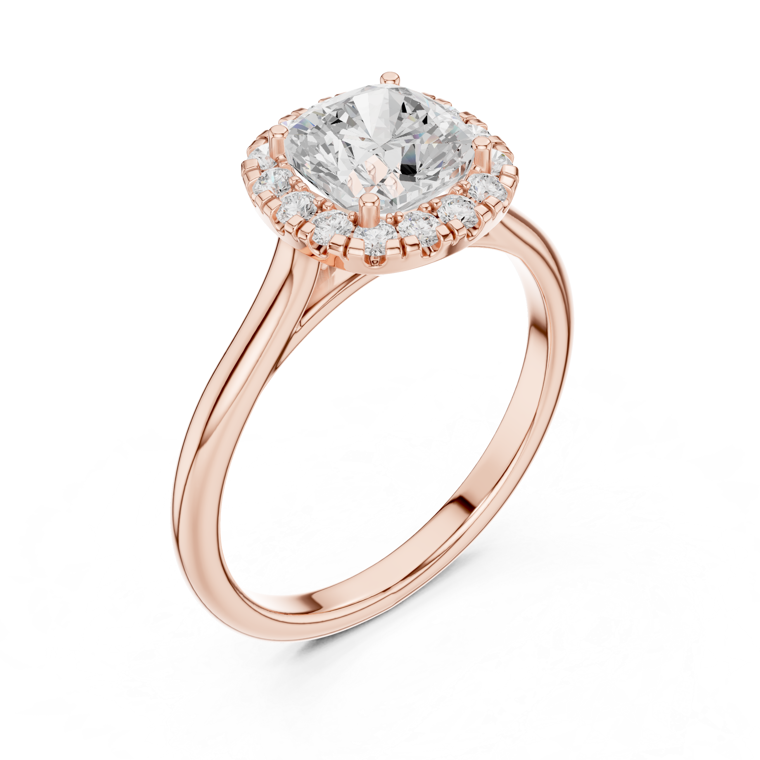 Classic Round Halo Diamond Ring