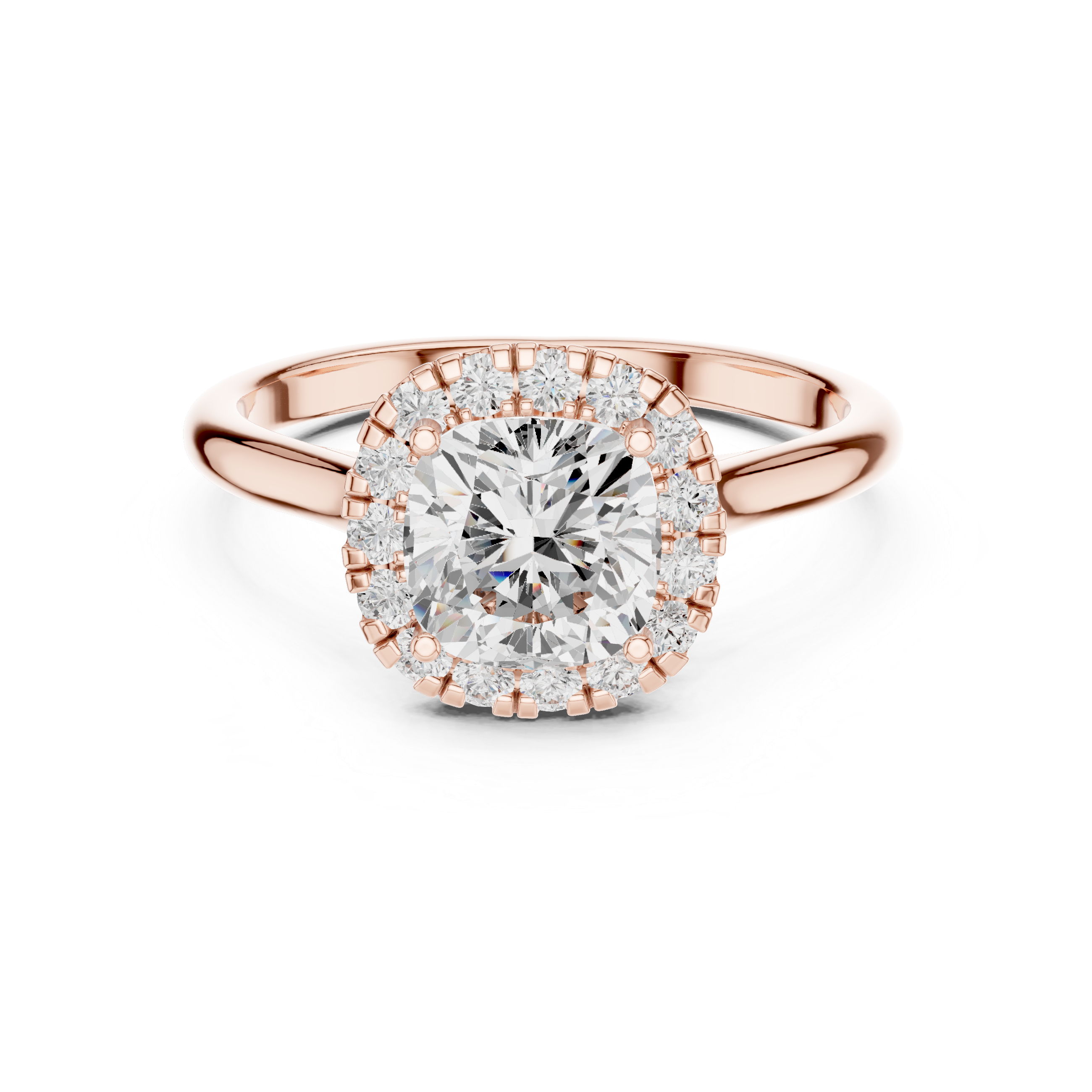 Classic Round Halo Diamond Ring