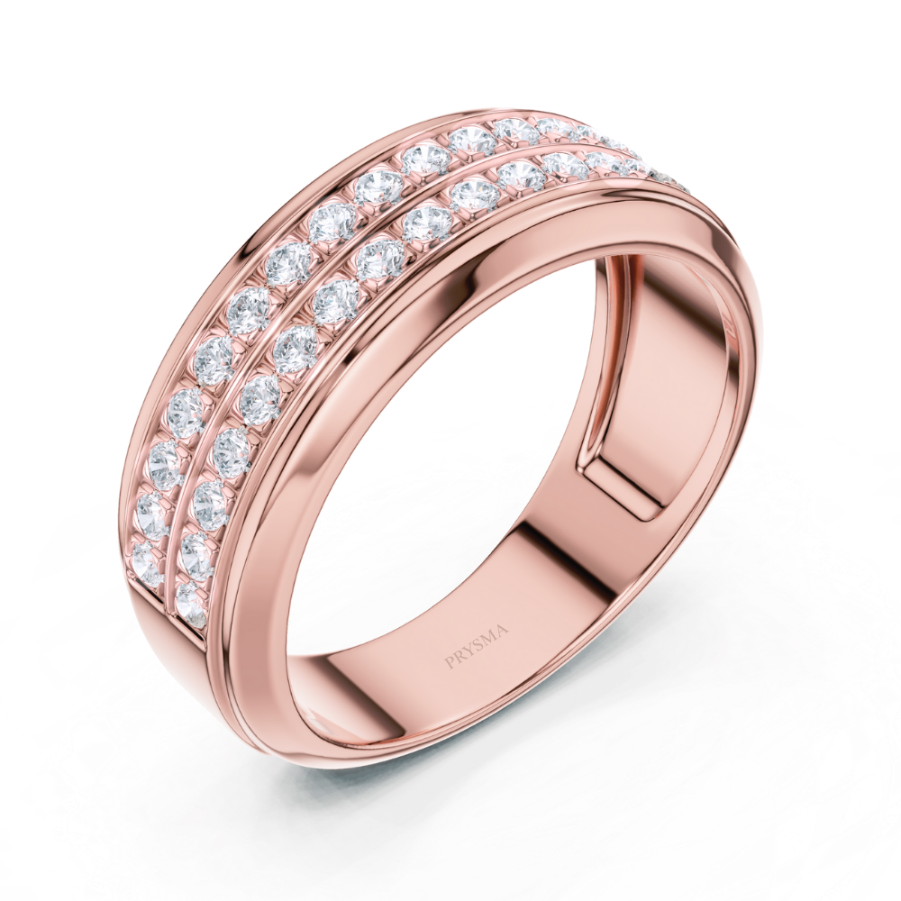 Eminence Triple Row Diamond Ring