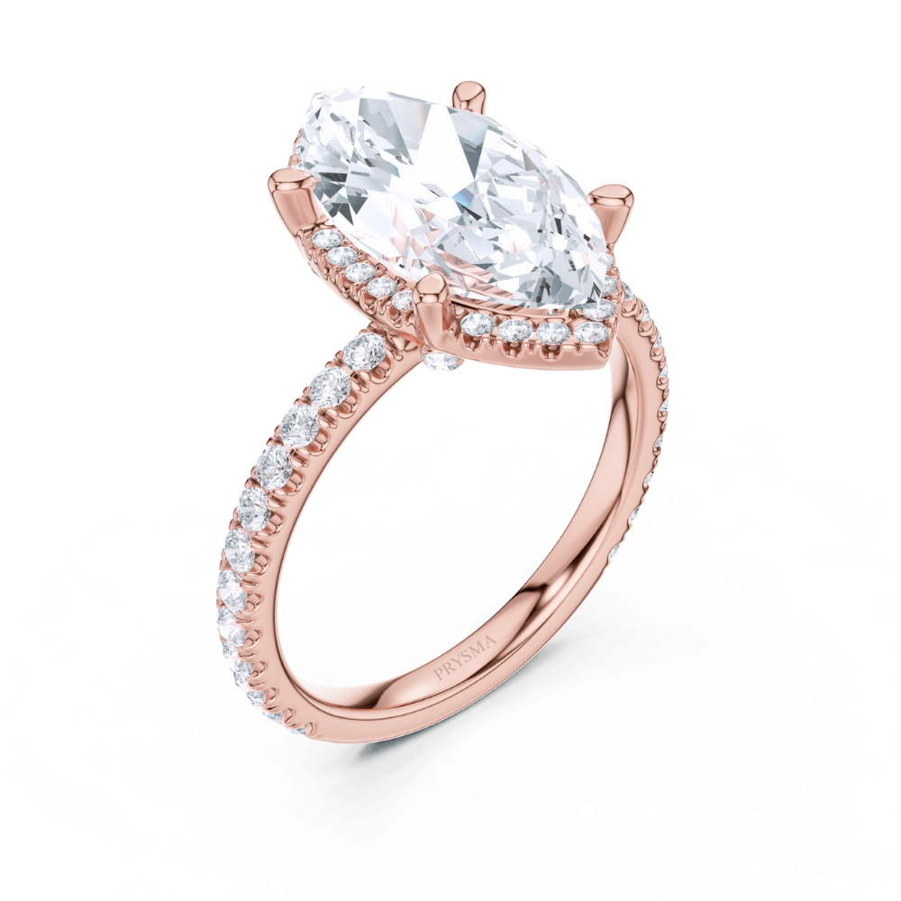 Celeste Marquise Halo Ring