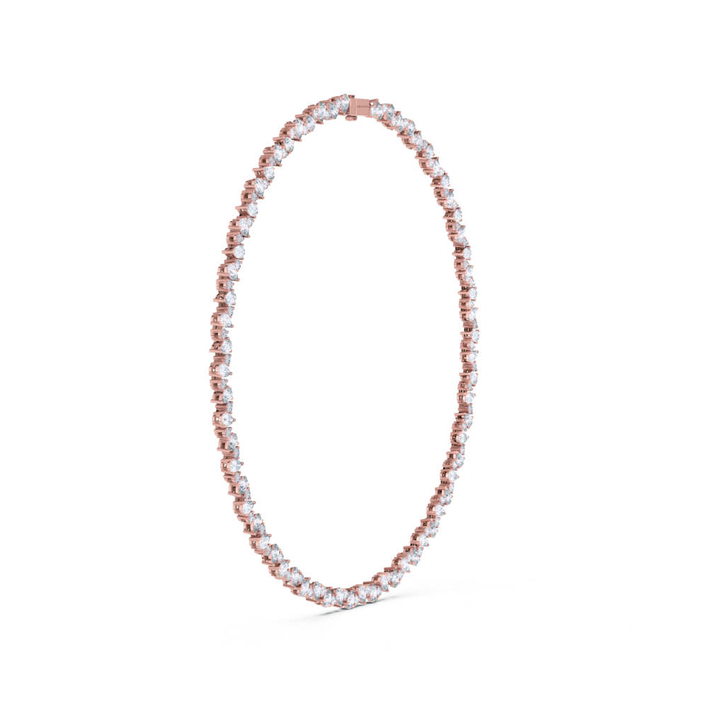 Eternal Pear Diamond Tennis Necklace