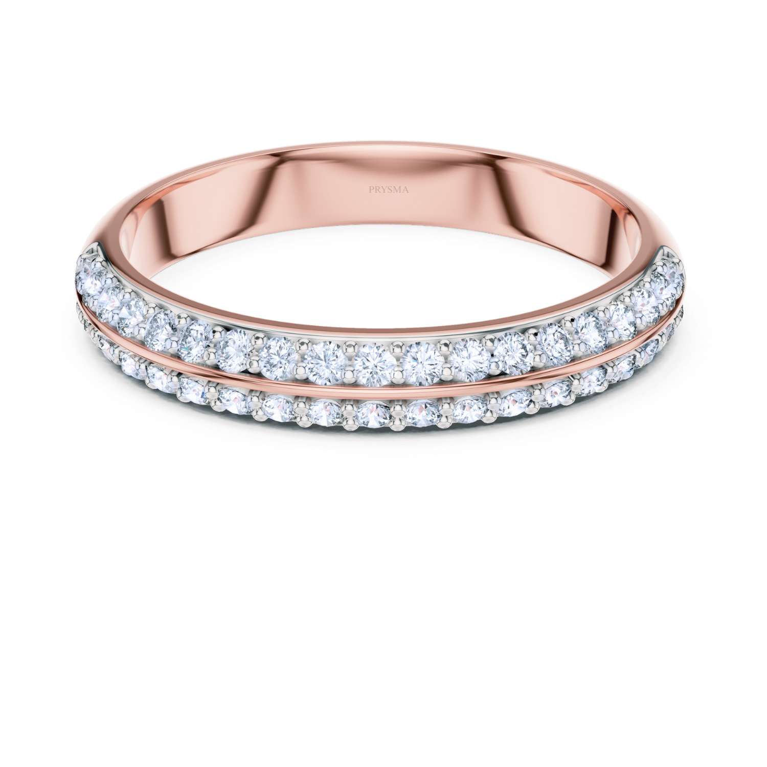 Double Row Diamond Pave Band