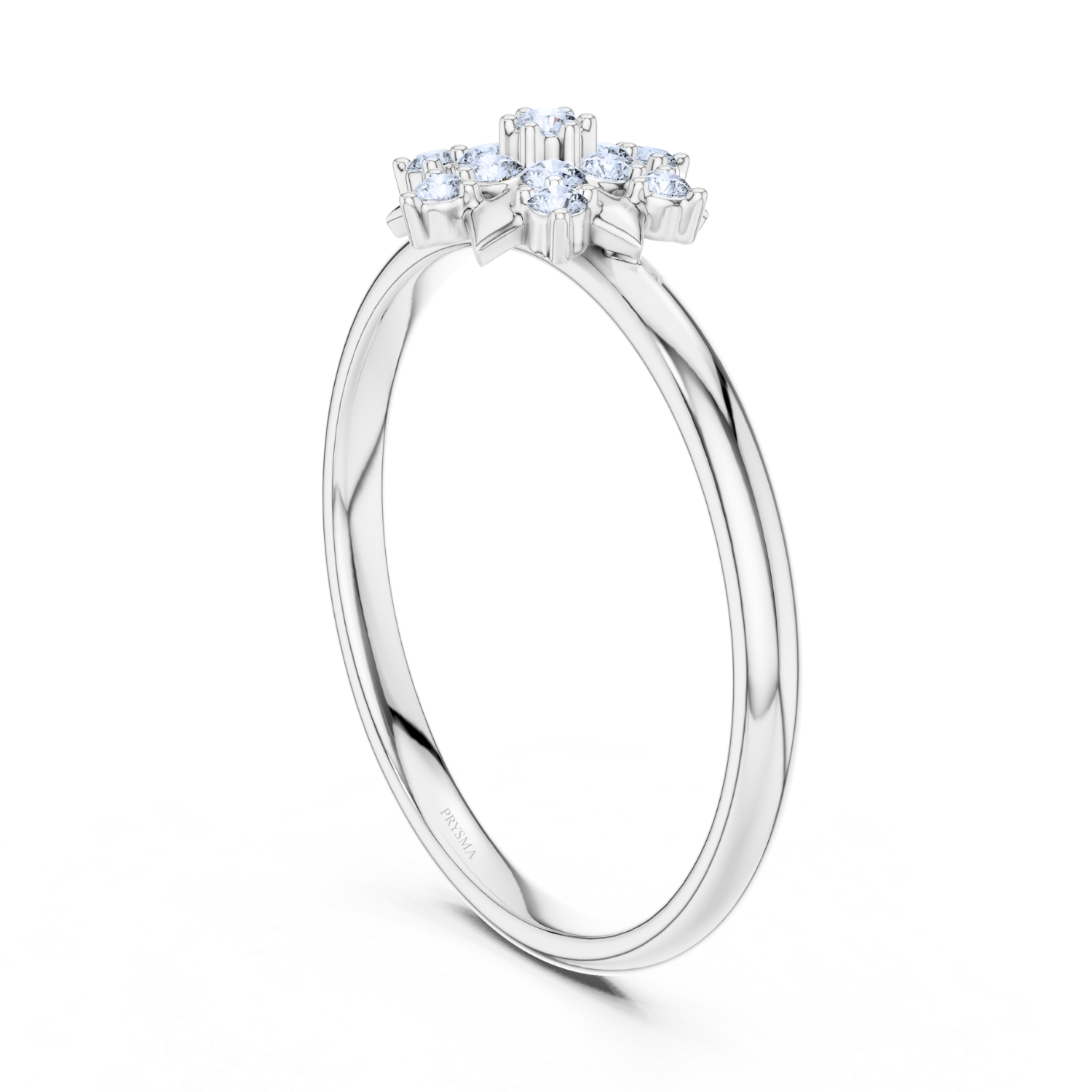Starlit Blossom Diamond Ring