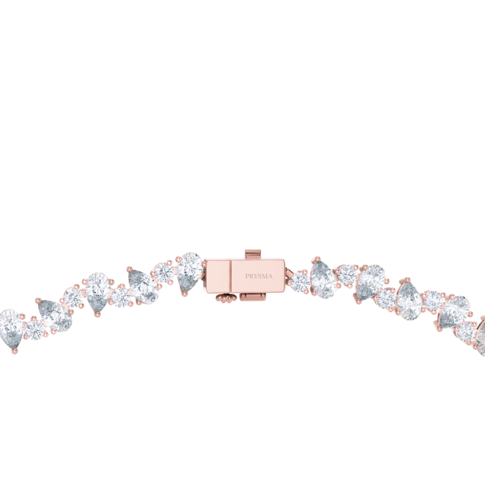 Eternal Pear Diamond Tennis Necklace