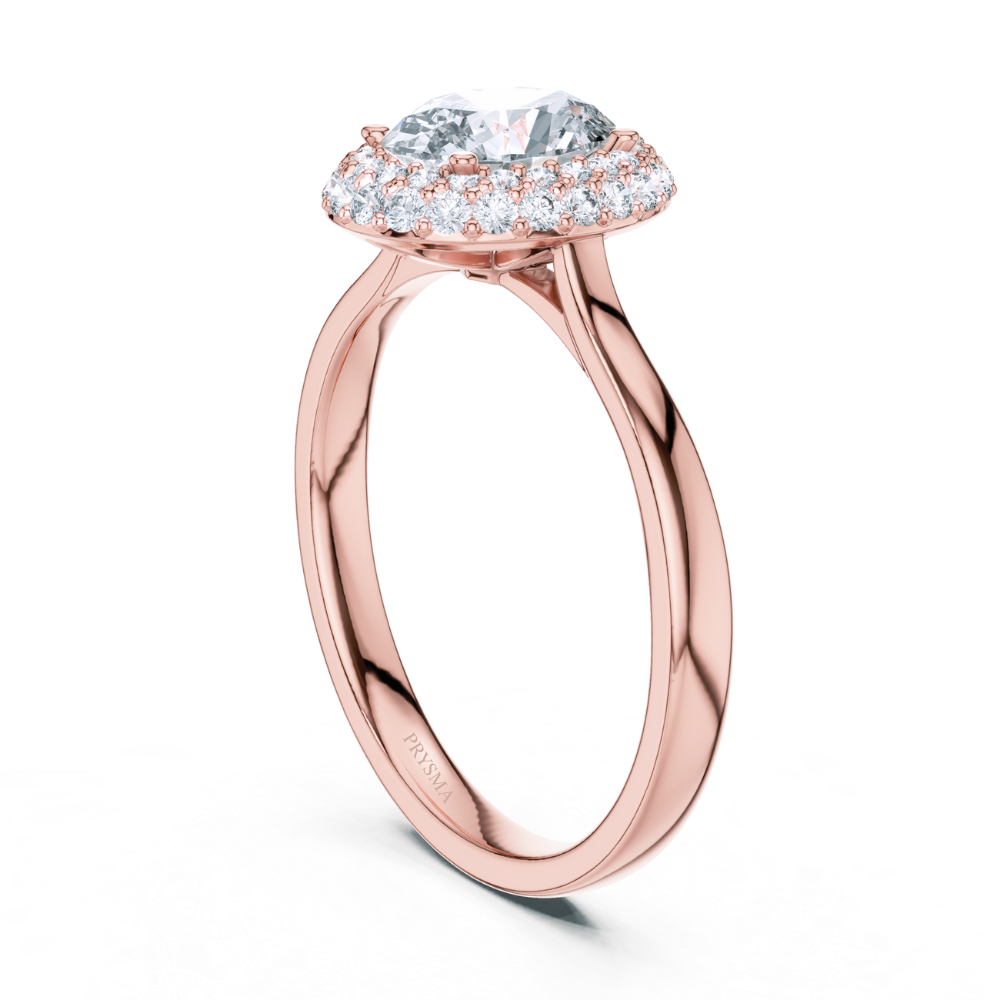 Celeste Oval Double Halo Ring